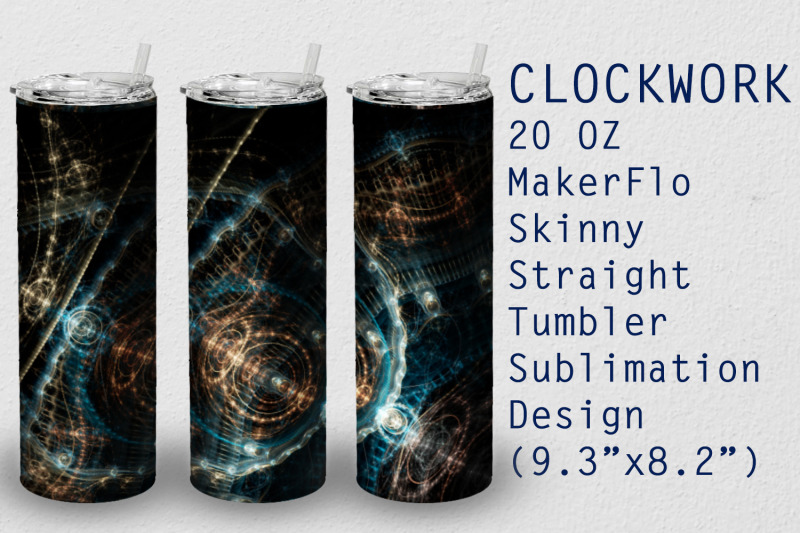 tumbler-straight-20-oz-sublimation-clockwork-wrap-design