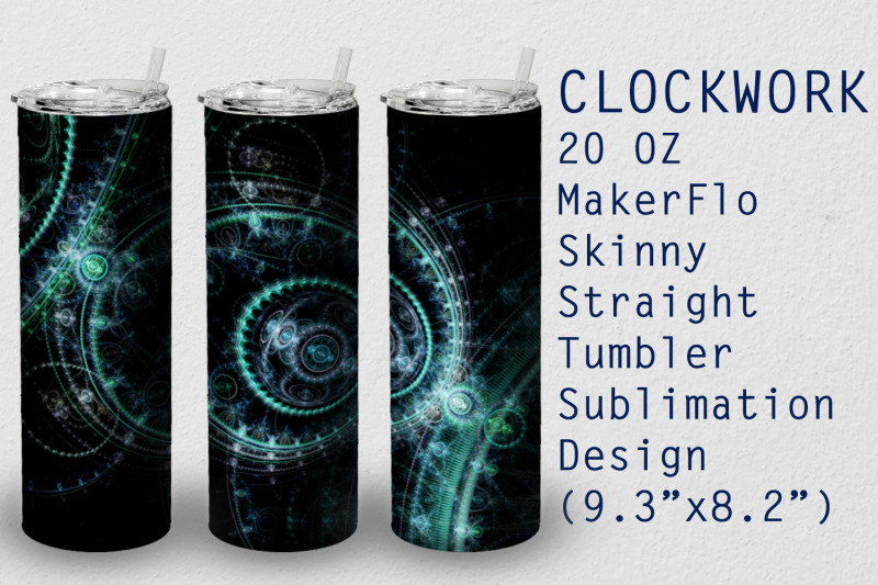 tumbler-straight-20-oz-sublimation-clockwork-wrap-design