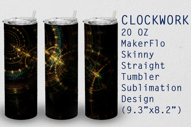 tumbler-straight-20-oz-sublimation-clockwork-wrap-design