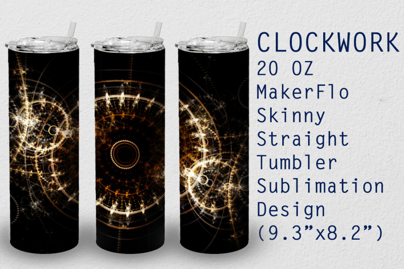 tumbler-straight-20-oz-sublimation-clockwork-wrap-design