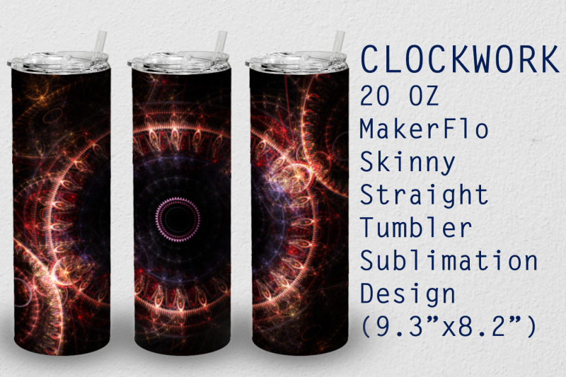 tumbler-straight-20-oz-sublimation-clockwork-wrap-design