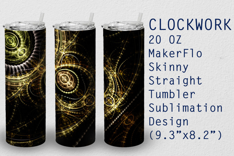 tumbler-straight-20-oz-sublimation-clockwork-wrap-design