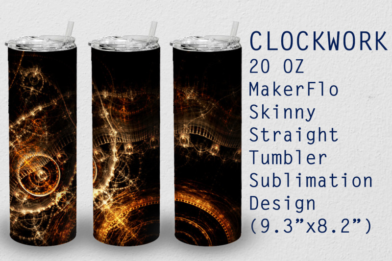 tumbler-straight-20-oz-sublimation-clockwork-wrap-design