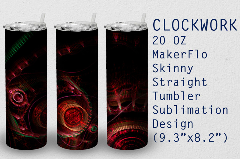 tumbler-straight-20-oz-sublimation-clockwork-wrap-design