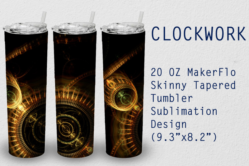 tumbler-tapered-20-oz-sublimation-clockwork-wrap-design