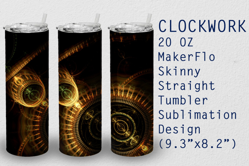 tumbler-straight-20-oz-sublimation-clockwork-wrap-design