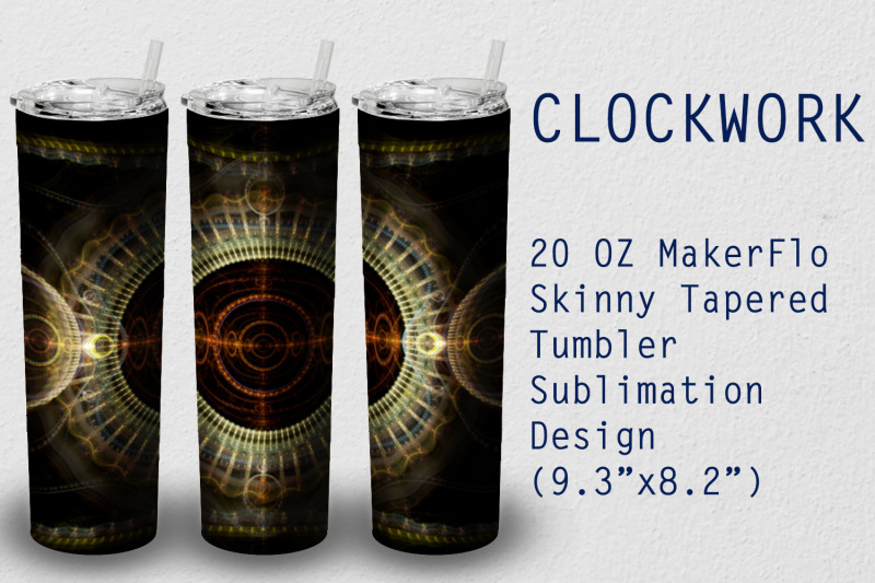 tumbler-tapered-20-oz-sublimation-clockwork-wrap-design