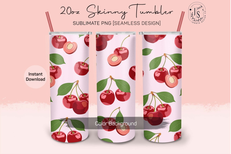 cherry-berry-fruit-20oz-tumbler-sublimation-wraps