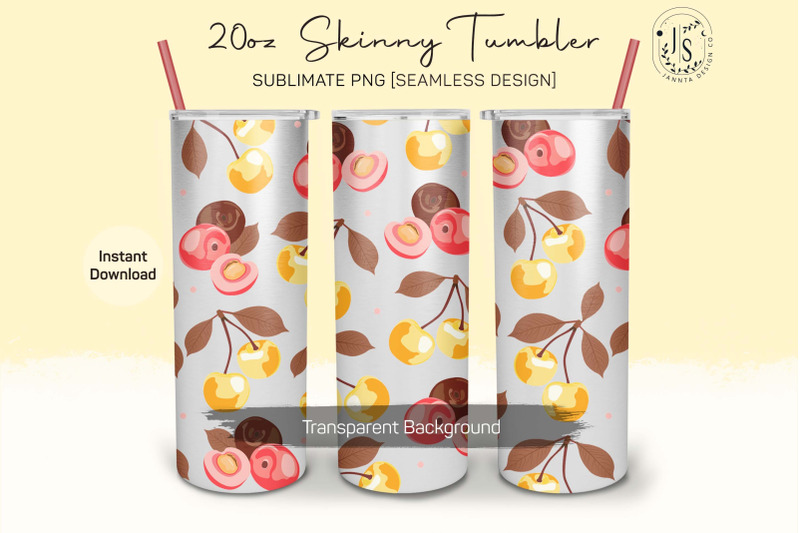 cherry-berry-fruit-20oz-tumbler-sublimation-wraps