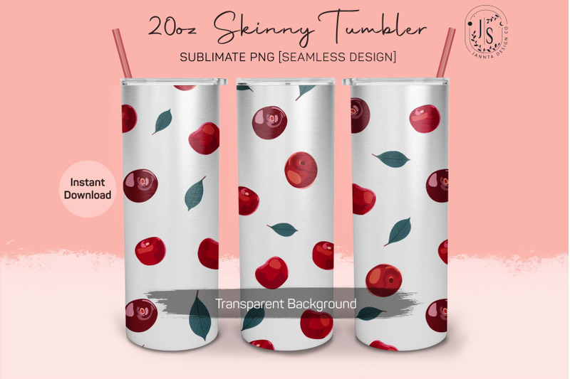 cherry-berry-fruit-20oz-tumbler-sublimation-wraps