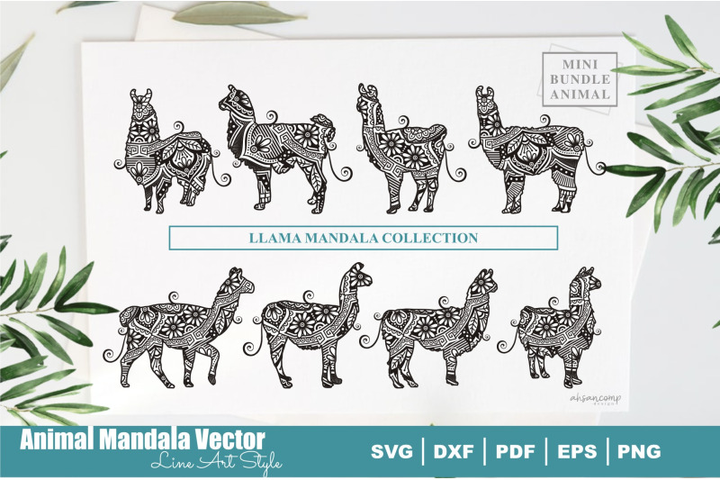 mini-bundles-llama-mandala-boho-style