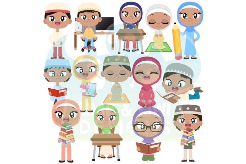 everyday-muslim-kids-clipart-lime-and-kiwi-designs