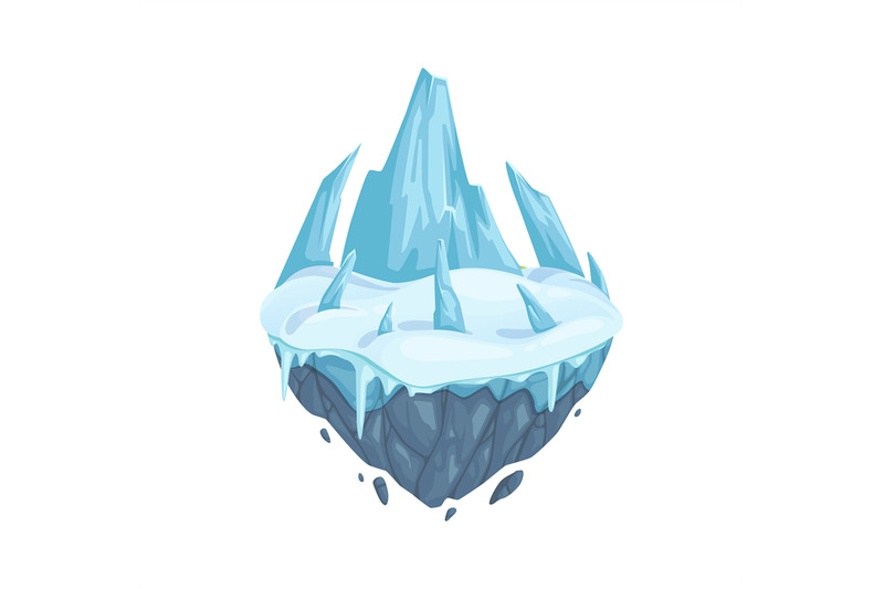 isometric-ice-rock-isolated-cartoon-islands-with-mountain-and-snow-w