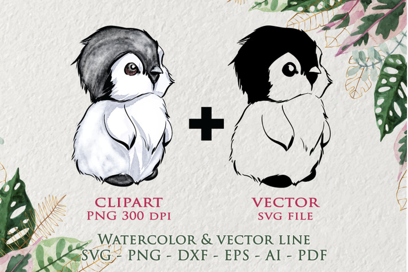 baby-penguin-clipart-watercolor-illustrtation-cute-penguin-png-ice