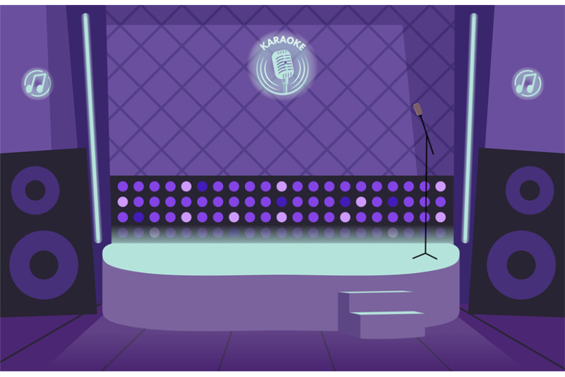 karaoke-bar-interior-empty-stage-lights-and-microphone-nightclub-or