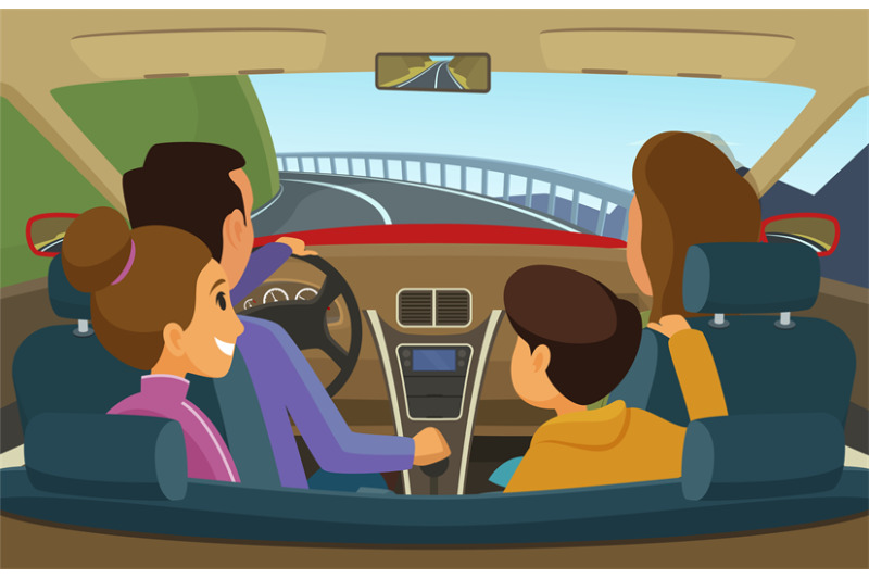 family-in-car-mother-father-and-kids-travelling-in-automobile-people