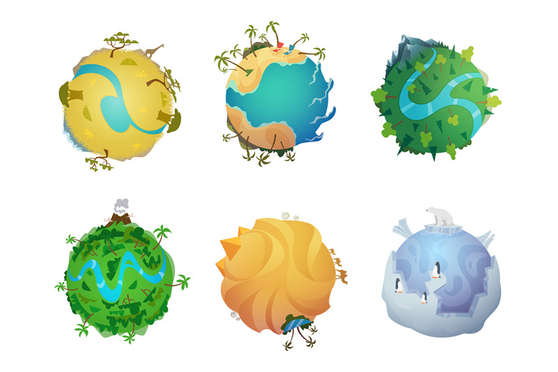 cartoon-planet-earth-visualization-of-different-climatic-zones-cold-a