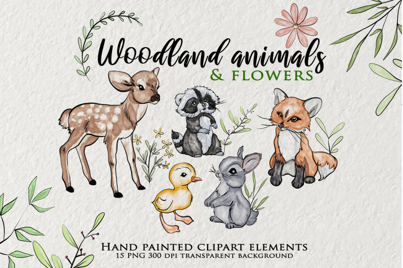 woodland-animals-clipart-watercolor-forest-animal-clip-art-wild-png