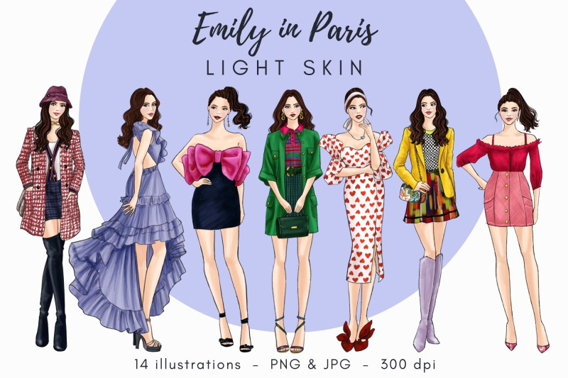emily-in-paris-light-skin-watercolor-fashion-clipart