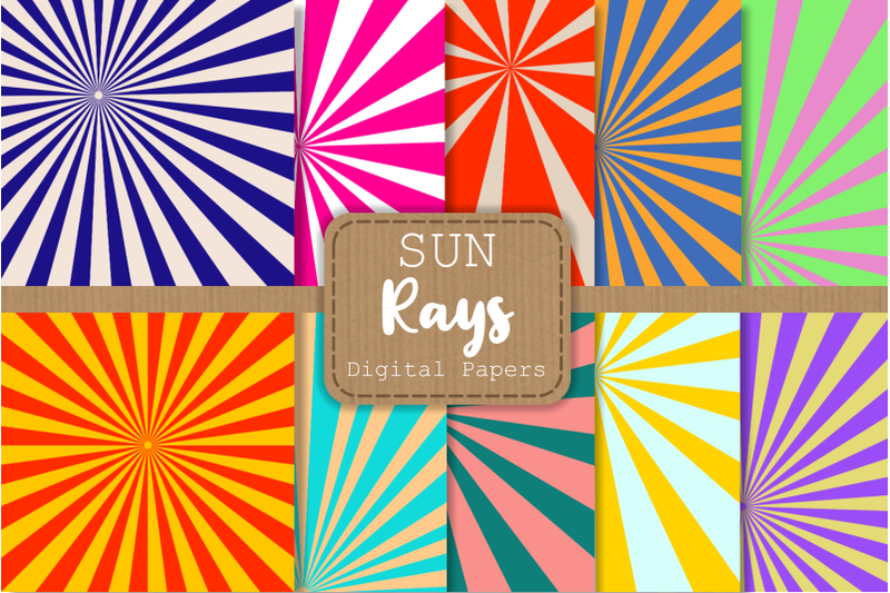 retro-sun-rays-digital-paper-backdrop-designs