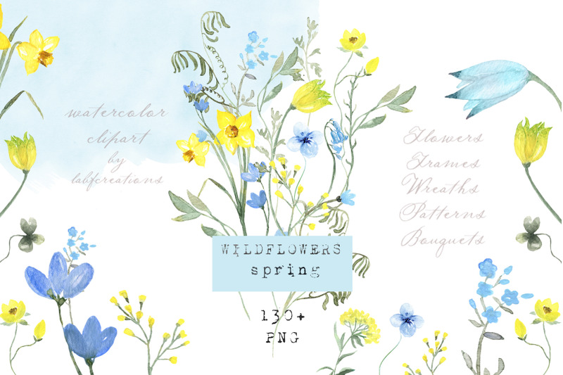 spring-wildflowers-watercolors