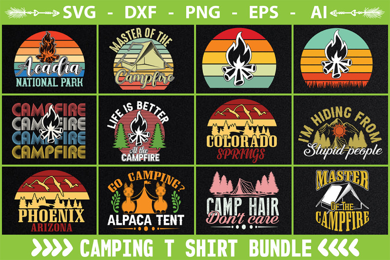 camping-t-shirt-bundle