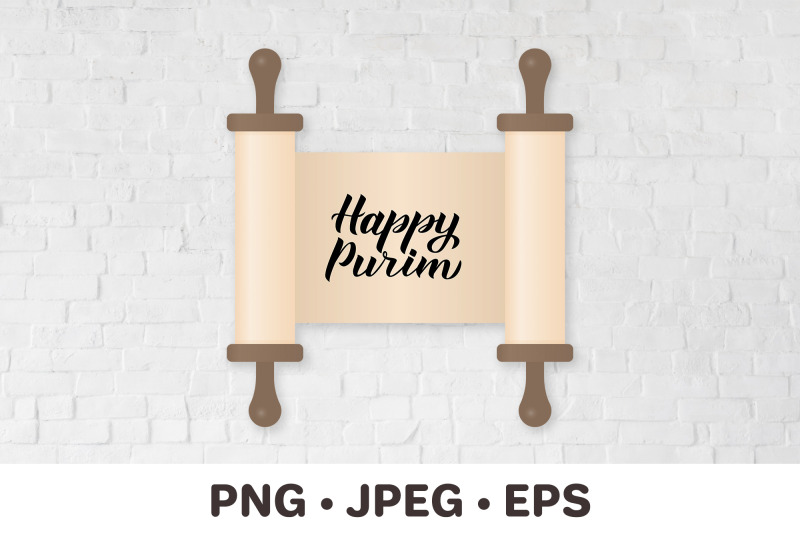 happy-purim-torah-scroll-jewish-holiday