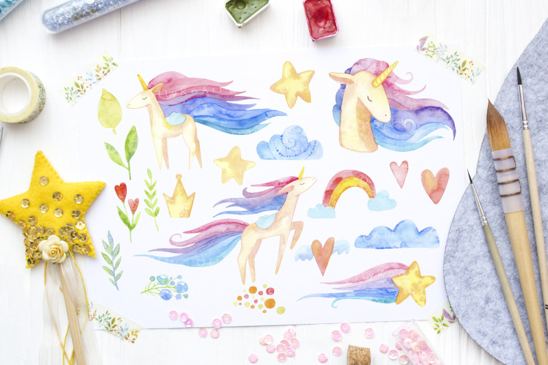 watercolor-rainbow-unicorn-clipart