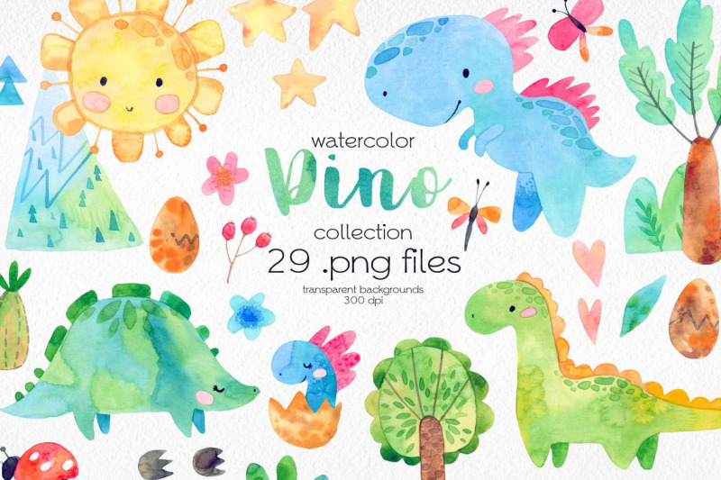 cute-dinosaurs-watercolor-clipart