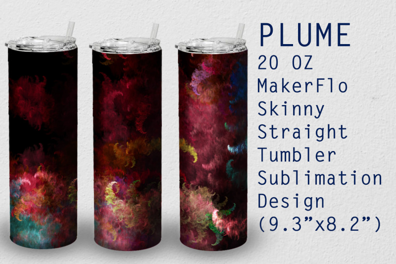 tumbler-straight-20-oz-sublimation-plume-wrap-design