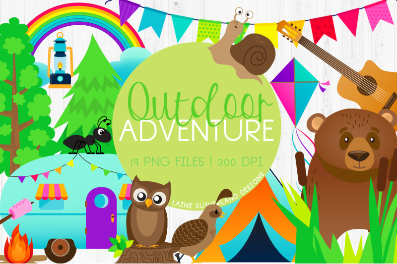 outdoor-adventures-clip-art-set