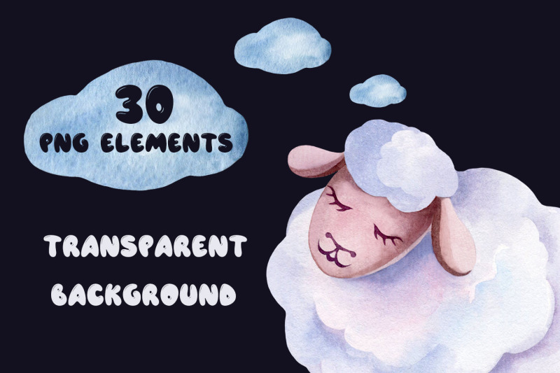 cute-sheep-30-watercolor-elements-png