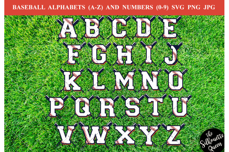 baseball-alphabet-number-silhouette-vector