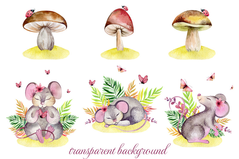 forest-mice-18-watercolor-individual-items-png