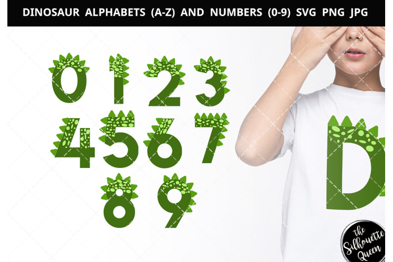 dinosaur-alphabet-number-silhouette-vector