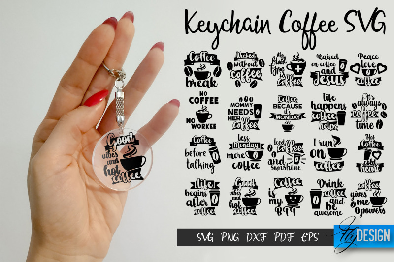 coffee-keychain-svg-bundle-coffee-svg-round-keychain-svg