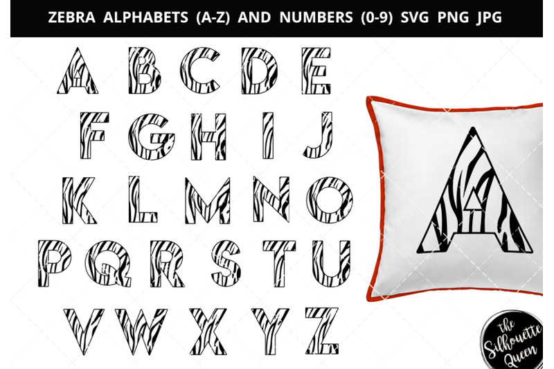 zebra-alphabet-number-silhouette-vector