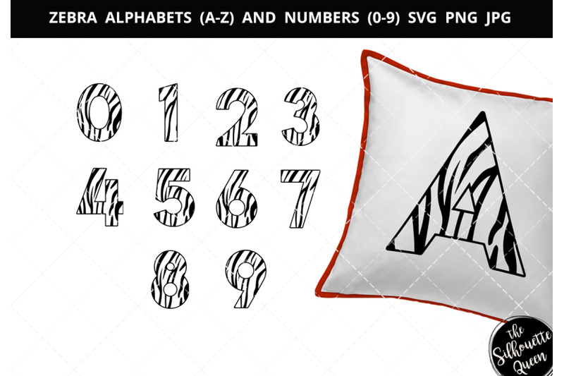 zebra-alphabet-number-silhouette-vector