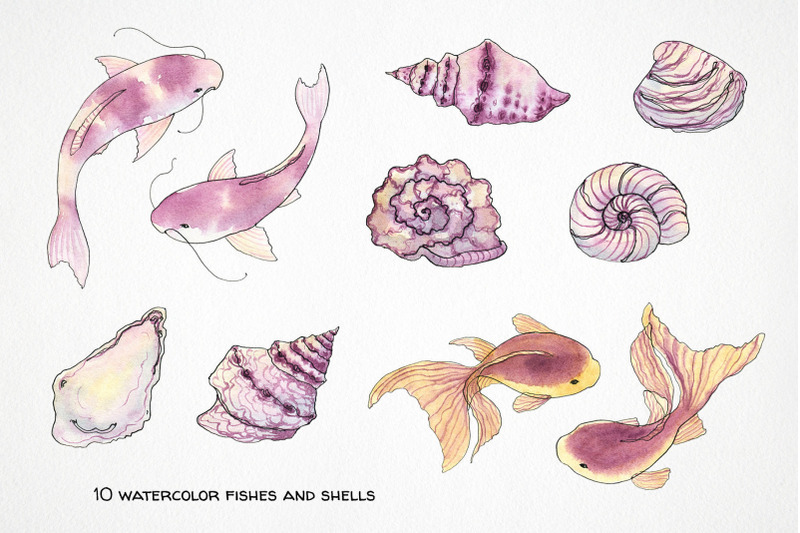 watercolor-abstract-sea-clipart-koi-fish-png-goldfish-digital-paper