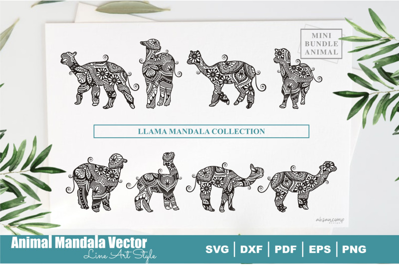 mini-bundles-llama-mandala-boho-style-2
