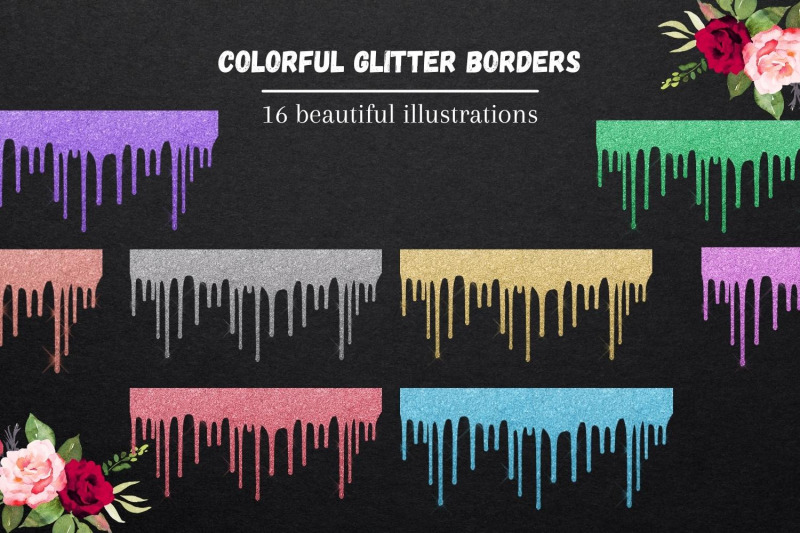 colorful-glitter-dripping-clipart