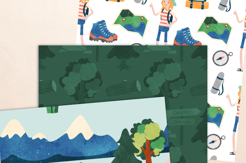 at-the-campsite-seamless-backgrounds