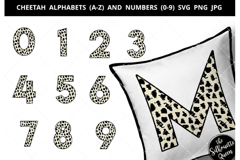 cheetah-alphabet-number-silhouette-vector