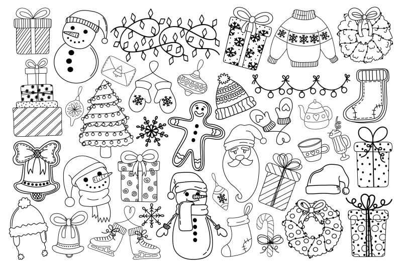 christmas-doodle-set