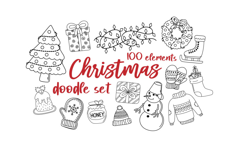 christmas-doodle-set