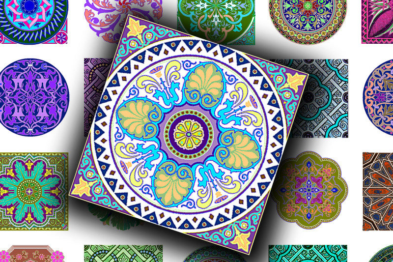 digital-collage-sheet-oriental-ornament