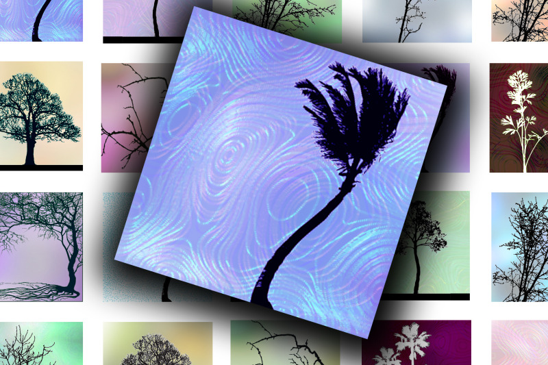 digital-collage-sheet-silhouettes-of-trees