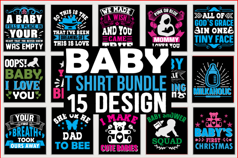 baby-t-shirt-design-bundle