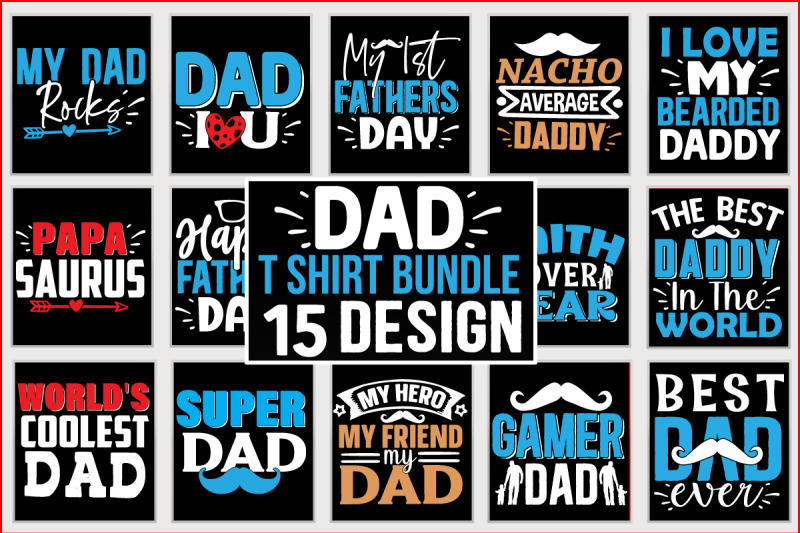 dad-t-shirt-design-bundle