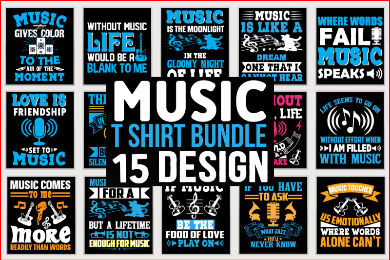 music-t-shirt-design-bundle